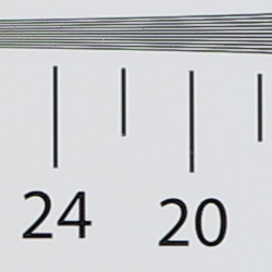 In-camera JPEG: Strong detail to ~2,300 lines vertical