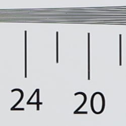 In-camera JPEG: Strong detail to ~2,300 lines vertical