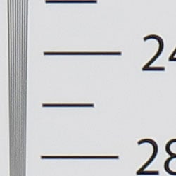 In-camera JPEG: Strong detail to ~2,500 lines horizontal