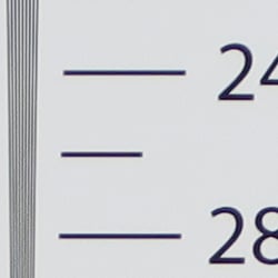 In-camera JPEG: Strong detail to ~2,500 lines horizontal