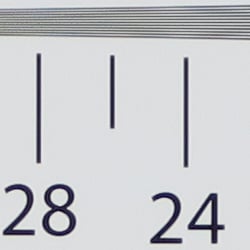 In-camera JPEG: Strong detail to ~2,500 lines vertical