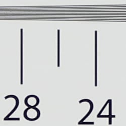 In-camera JPEG: Strong detail to ~2,600 lines vertical