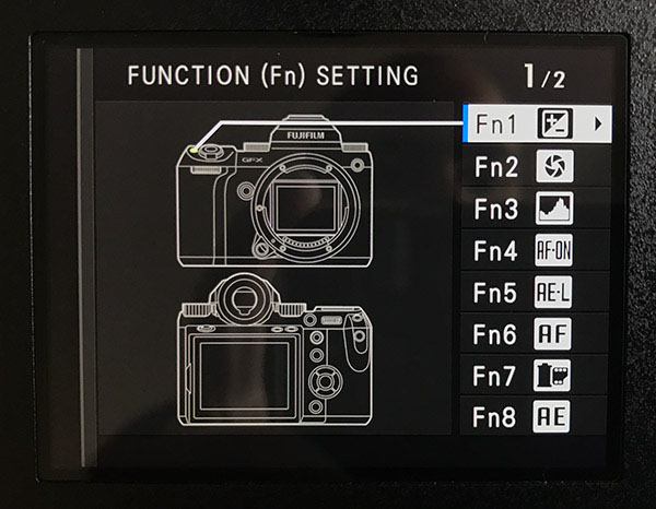 Fuji GFX Review: Field Test -- My Menu