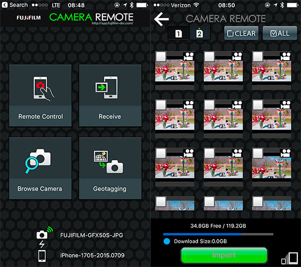Fuji GFX Review: Field Test -- Wireless App