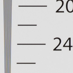 Strong detail to ~2,300 lines horizontal ACR converted RAW