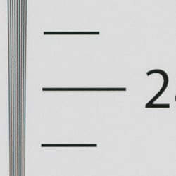 Strong detail to ~2,800 lines horizontal ACR converted RAW