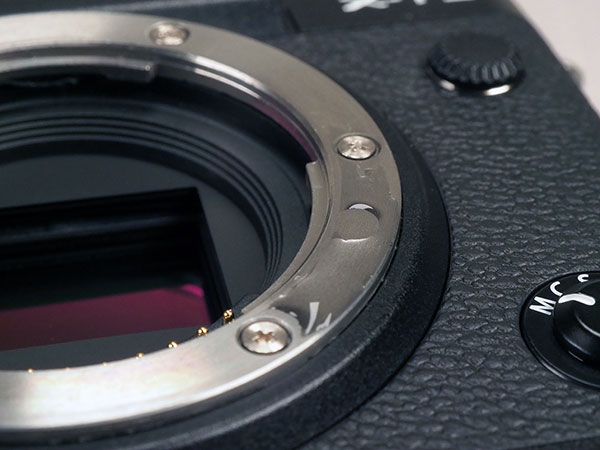 Canon EOS R Review -- close-up of camera body showing lens mount.