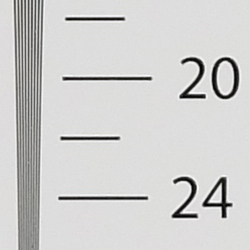 In-camera JPEG: Strong detail to ~2,200 lines horizontal