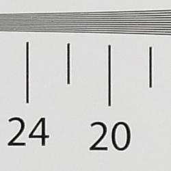 In-camera JPEG: Strong detail to ~2,100 lines vertical
