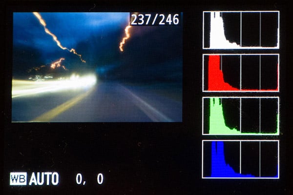 Nikon D3300 Review -- Playback histogram.