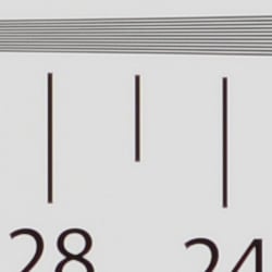 Strong detail to ~2,700 lines vertical Camera JPEG
