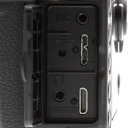 The D800 is the first SLR to offer USB 3.0 connectivity, courtesy of a Micro-B connector.