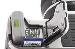 Nikon DF Review -- Battery and card slot