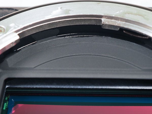 Nikon Z6 Review -- Extreme close-up of lens mount.