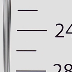 Strong detail to ~2,400 lines horizontal Camera JPEG