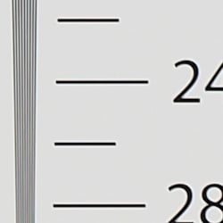 Strong detail to ~2,450 lines horizontal Camera JPEG
