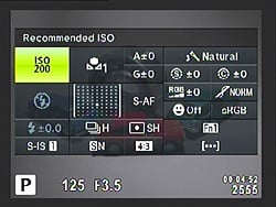 Olympus E-M10 Review -- Quick menu