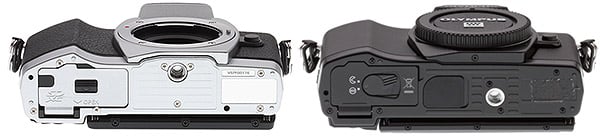 Olympus E-M10 Review - E-M10 vs E-M5 bottom view