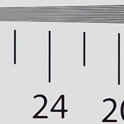 Strong detail to ~2,400 lines vertical Camera JPEG
