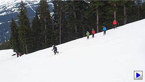 Telemark ski instruction. (18.9MB MOV file.)
