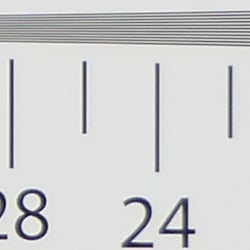 In-camera JPEG: Strong detail to ~2,500 lines vertical
