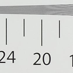 In-camera JPEG: Strong detail to ~2,050 lines vertical