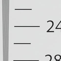 Strong detail to ~2,450 lines horizontal Camera JPEG