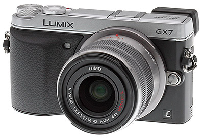 Panasonic GX7 review -- Three quarter view