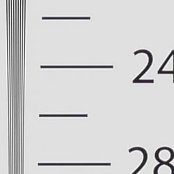 Strong detail to ~2,450 lines horizontal Camera JPEG
