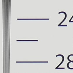In-camera JPEG: Strong detail to ~2,600 lines horizontal