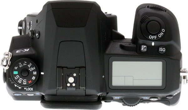 Pentax K-3 review -- Top view