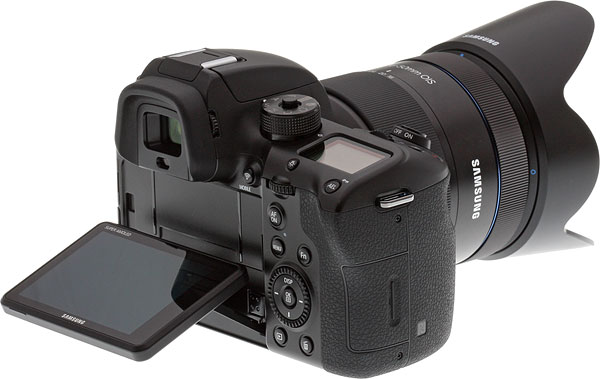 Samsung NX1 Review -- Rear quarter view