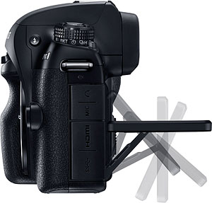 Samsung NX1 review -- left side view with monitor tilring