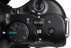 Compared to its simultaneously-announced siblings, the NX20 also adds several additional external controls, and a Custom