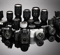 The NX20 accepts Samsung NX-mount lenses, and the company offers nine different lens models, including four