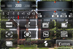Samsung's Smart Panel function, seen previously in the NX200, is retained for the new model, and