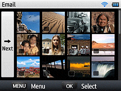 You can also send emails with your photos attached, directly from the camera.