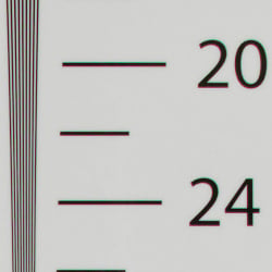 Strong detail to ~2,300 lines horizontal SPP processed RAW