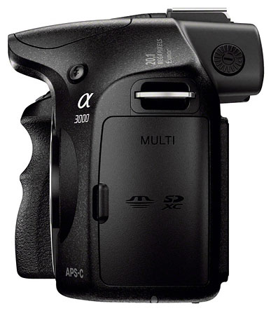 Sony A3000 Review -- Left view