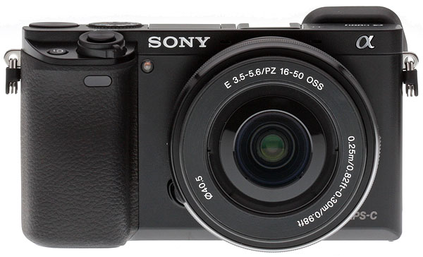 Sony A6000 Review -- front view with kit lens