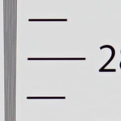 Strong detail to ~2,900 lines horizontal Camera JPEG