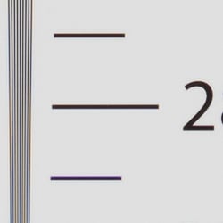 Strong detail to ~2,850 lines horizontal ACR converted RAW