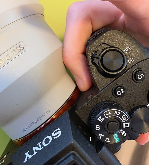 Depending on how I hold the camera, or how wide the diameter of the lens is,
