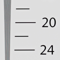 Strong detail to ~2,100 lines horizontal Camera JPEG