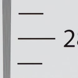 Strong detail to ~2,850 lines horizontal Camera JPEG