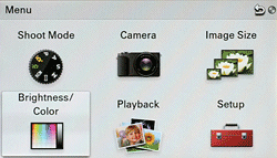 Sony NEX-3N Review -- Brightness / Color menu
