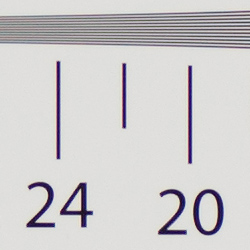 Strong detail to 2,250 lines vertical ACR converted RAW