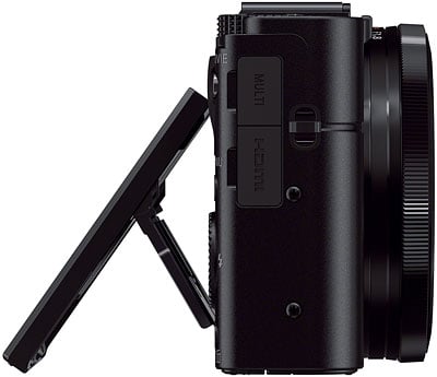 Sony RX100 II review -- side profile of the tilting LCD
