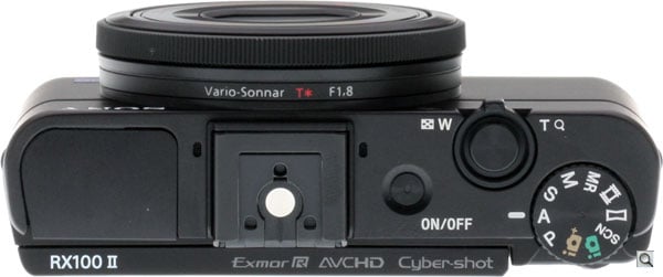 Sony RX100 II review -- top view