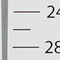 In-camera JPEG: Strong detail to ~2,600 lines horizontal